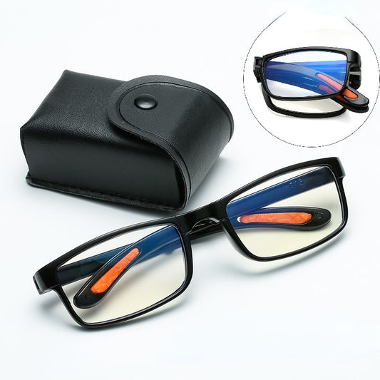 Foldable Presbyopia Glasses With Glasses Case Men's Glasses HD Unisex Eyewear