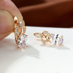 Rainbow Stone Princess Crown Earrings