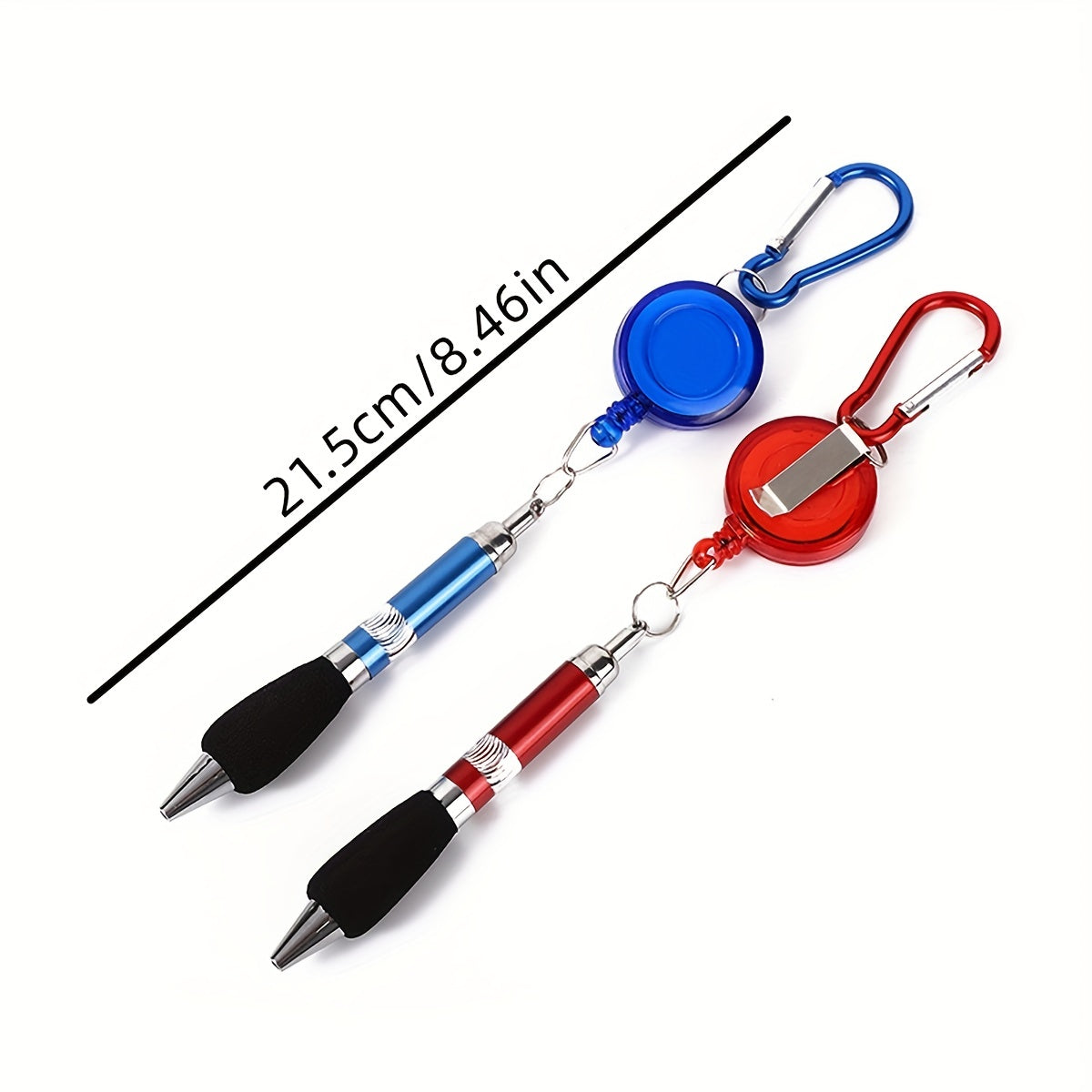 Metal Drawstring Pen Carabiner Keychain