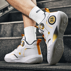 Men's Rotating Buckle Basketball Shoes Non Slip Sneakers For Training