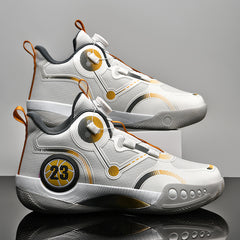 Men's Rotating Buckle Basketball Shoes Non Slip Sneakers For Training