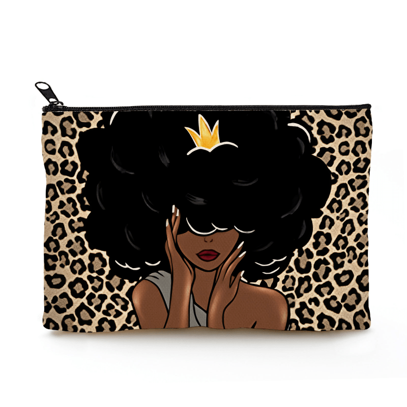 Cartoon Girl Printed Makeup Bag Travel Toiletry Cosmetic Bag with Zipper