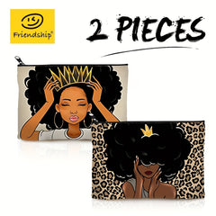 Cartoon Girl Printed Makeup Bag Travel Toiletry Cosmetic Bag with Zipper