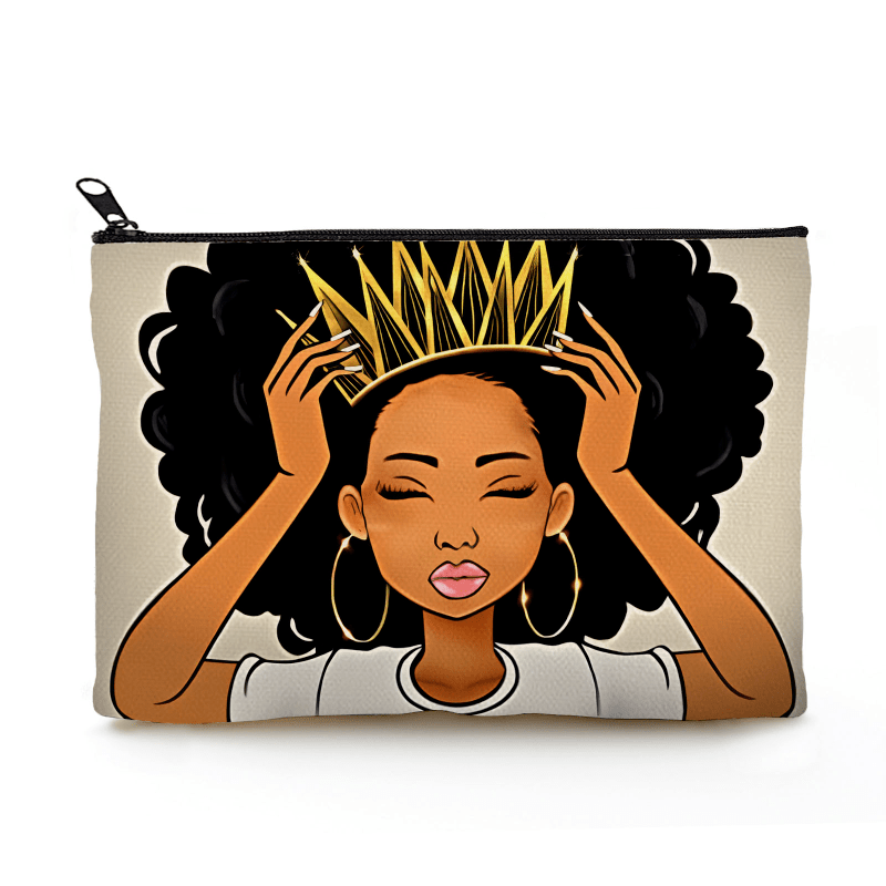 Cartoon Girl Printed Makeup Bag Travel Toiletry Cosmetic Bag with Zipper