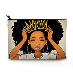 Cartoon Girl Printed Makeup Bag Travel Toiletry Cosmetic Bag with Zipper