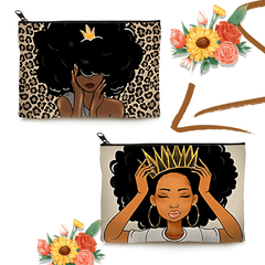 Cartoon Girl Printed Makeup Bag Travel Toiletry Cosmetic Bag with Zipper