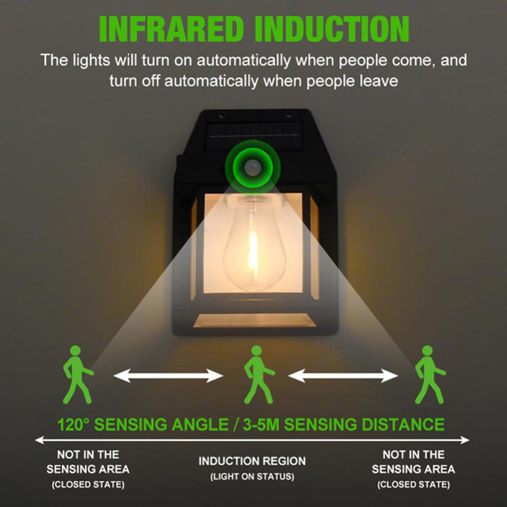 LED Solar Wall Lights Outdoor Motion Sensor Courtyard Garden Decoration