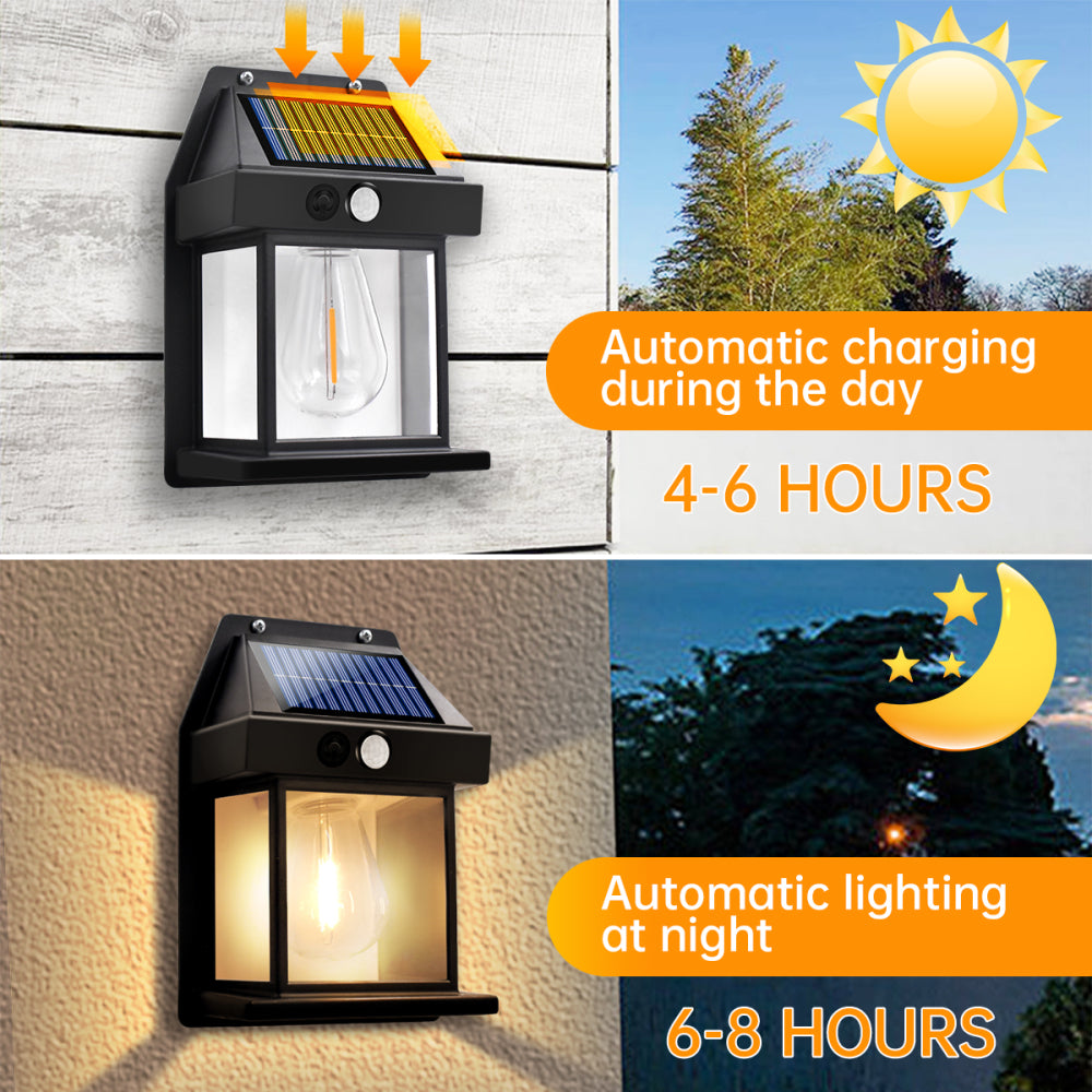 LED Solar Wall Lights Outdoor Motion Sensor Courtyard Garden Decoration