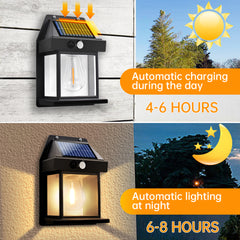 LED Solar Wall Lights Outdoor Motion Sensor Courtyard Garden Decoration
