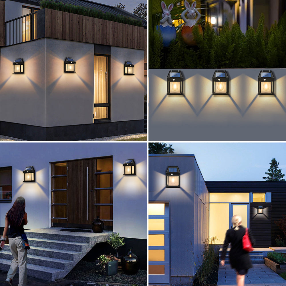 LED Solar Wall Lights Outdoor Motion Sensor Courtyard Garden Decoration