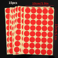 15 Multicolor Dot Sticker Round Adhesive Label DIY Stickers