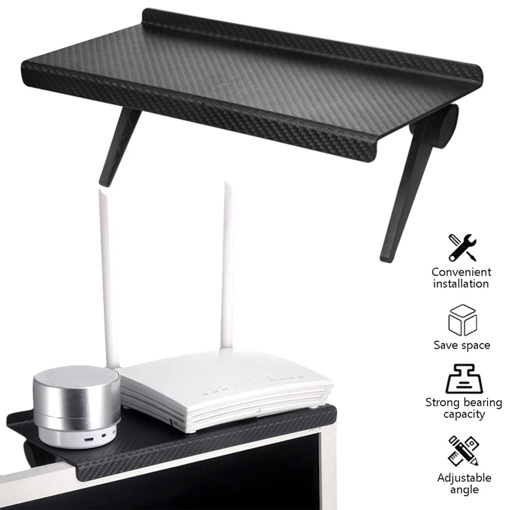 Adjustable TV Screen Top Shelf Rack Computer Monitor Display Stand