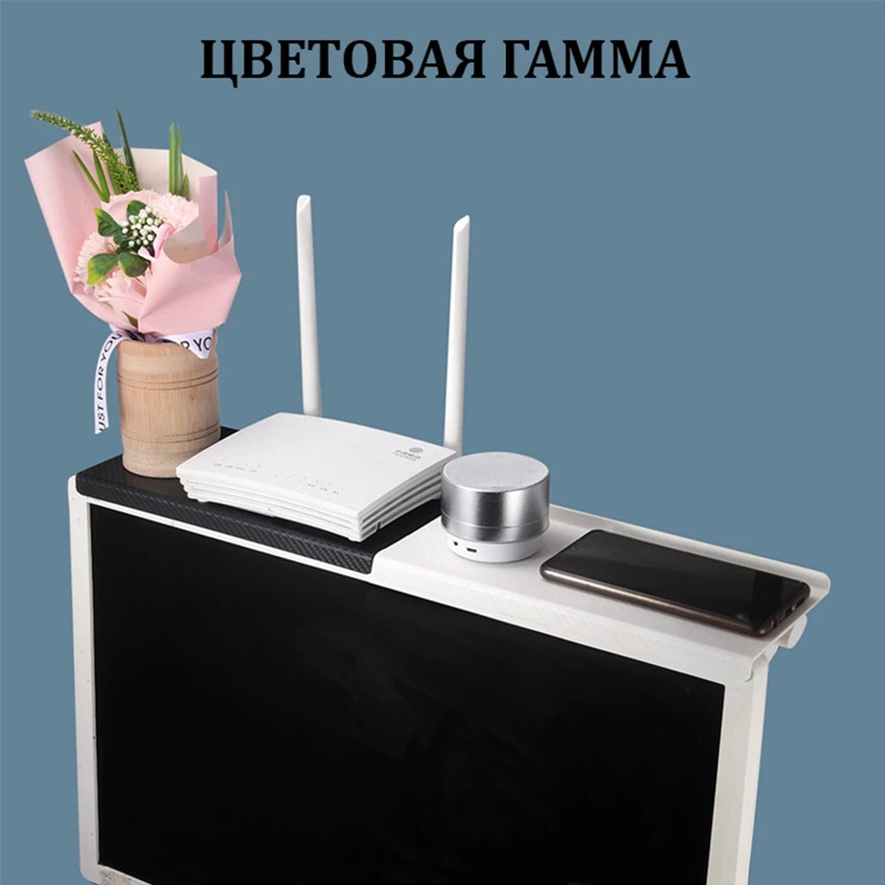 Adjustable TV Screen Top Shelf Rack Computer Monitor Display Stand