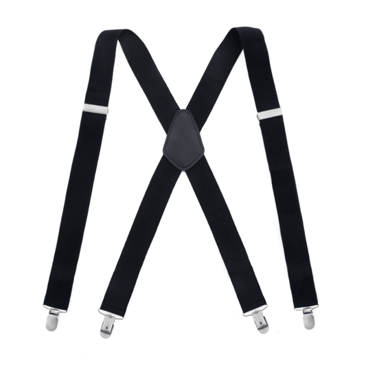 Men's X Shaped Suit Braces Adult 4 Clip Cross Straps Suspender