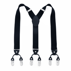Men's X Shaped Suit Braces Adult 4 Clip Cross Straps Suspender