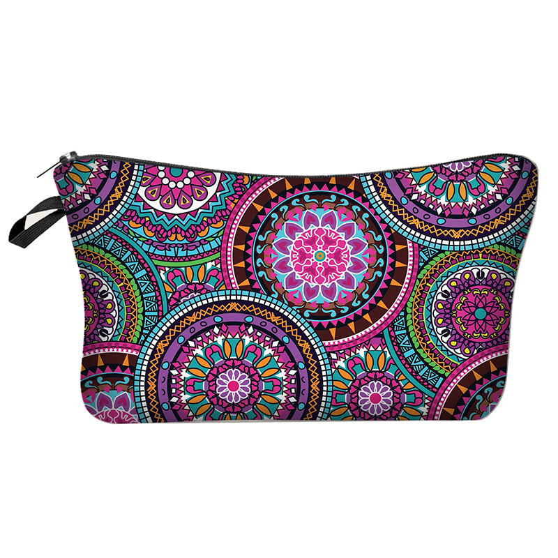 Vintage Flower Print Portable Makeup Pouch & Toiletry Organizer