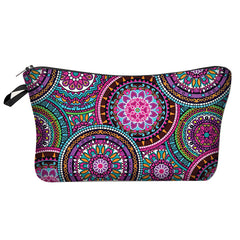 Vintage Flower Print Portable Makeup Pouch & Toiletry Organizer
