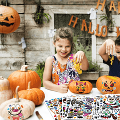 Halloween Pumpkin Face Stickers Trick Or Treat Party