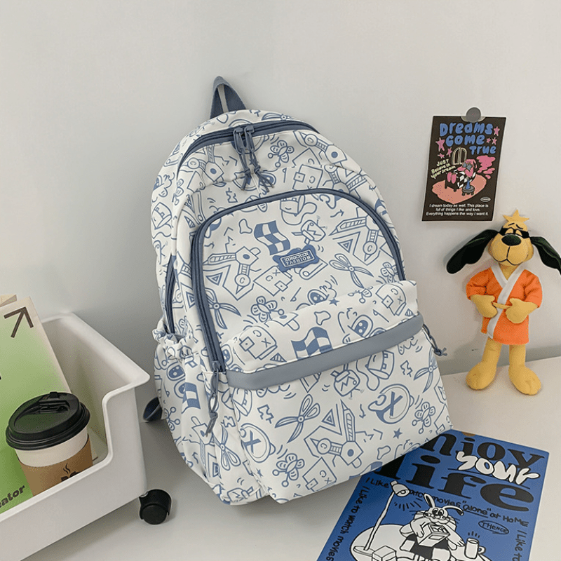 Graffiti Backpack Large Capacity Travel Backpack Laptop School Bag