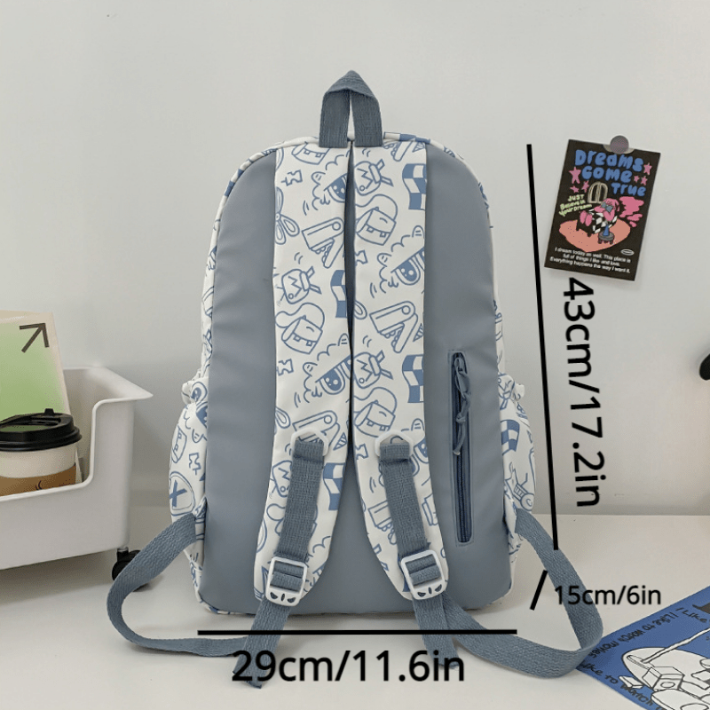 Graffiti Backpack Large Capacity Travel Backpack Laptop School Bag