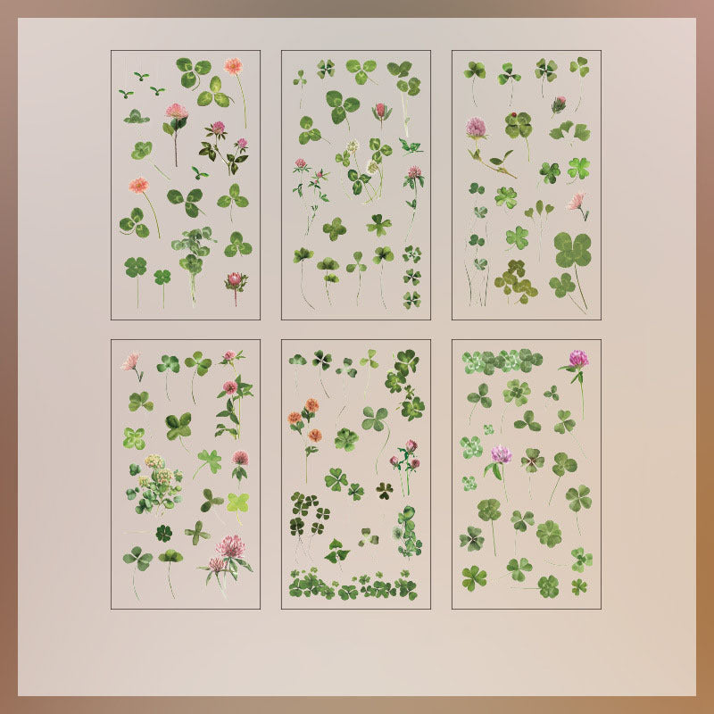 6pcs Flowers Stickers Scrapbook Bullet Journal Self adhesive Stickers