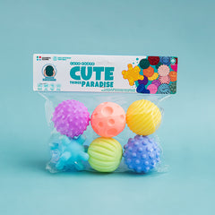 6pcs Textured Ball Set Develop Baby's Tactile Senses Toy
