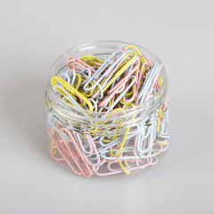 100pcs Colorful Paper Clips Office Stationery Set