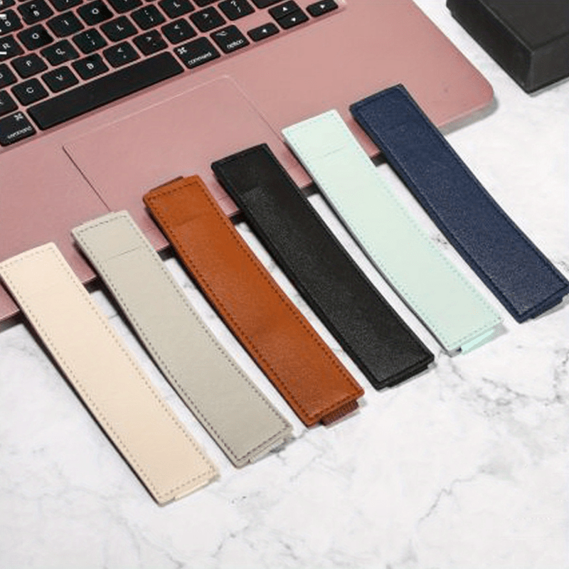 Adjustable Elastic Band Pen Holder for Planner Notebook - Faux Leather