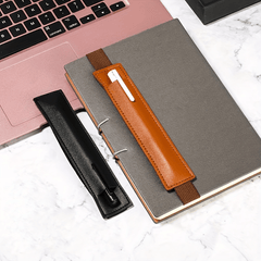 Adjustable Elastic Band Pen Holder for Planner Notebook - Faux Leather