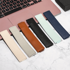 Adjustable Elastic Band Pen Holder for Planner Notebook - Faux Leather