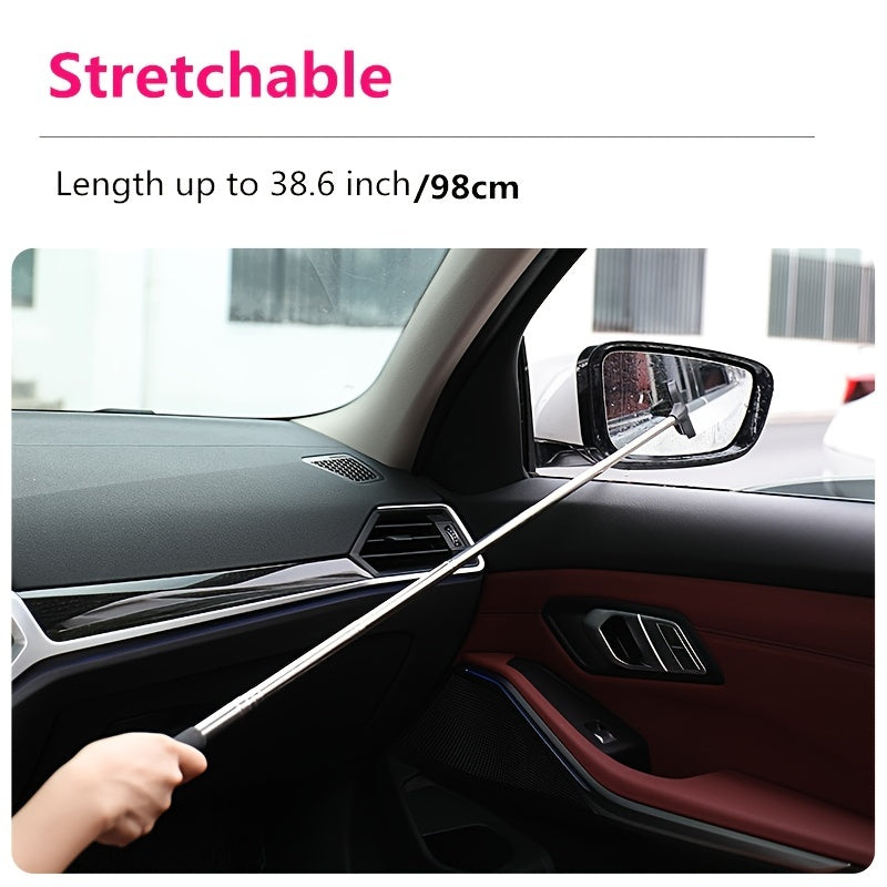 Retractable Wing Mirror Wiper Cleaner 2 in 1 Window Cleaner