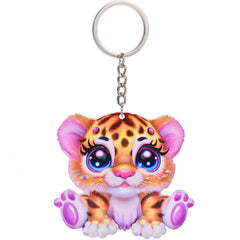 Tiger Acrylic Car Mini Keychain Pendant Christmas Tree Decoration Ornament