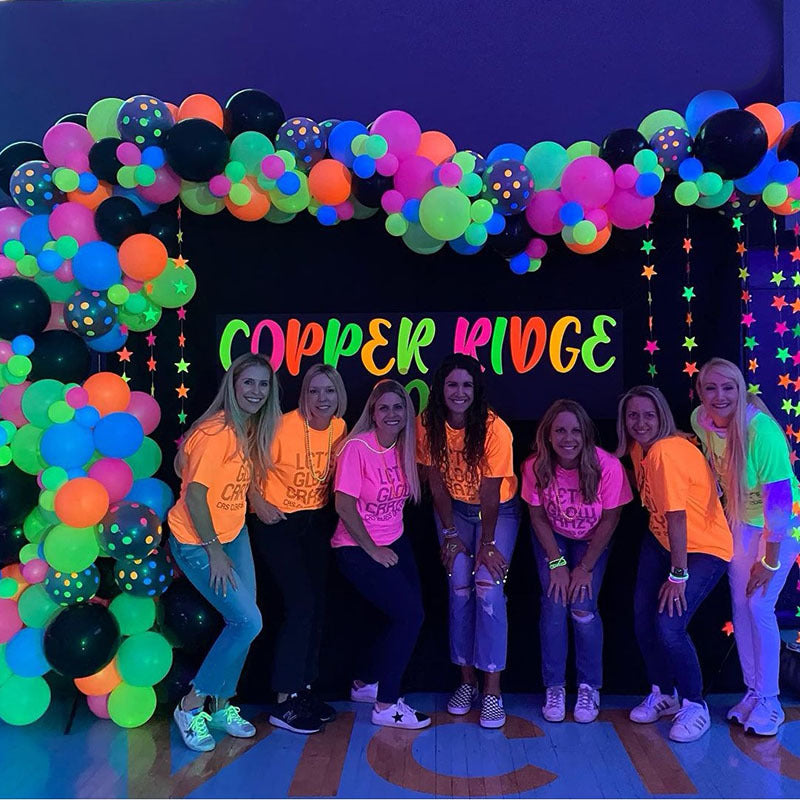 100pcs Neon Glow Latex Balloons Happy Birthday Fluorescent Luminous Balloons