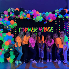 100pcs Neon Glow Latex Balloons Happy Birthday Fluorescent Luminous Balloons