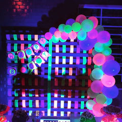 100pcs Neon Glow Latex Balloons Happy Birthday Fluorescent Luminous Balloons