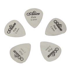 10pcs Metal Guitar Pick 0.3mm Thin Silver Bass Ukelele Picks