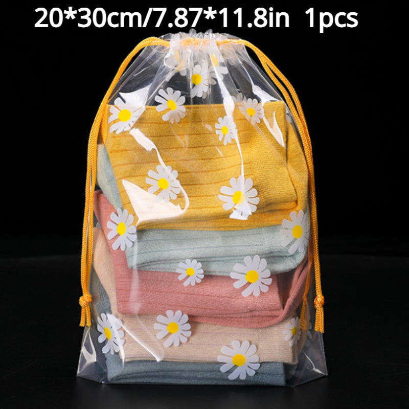 Drawstring Storage Bag Transparent Waterproof Makeup Pouch
