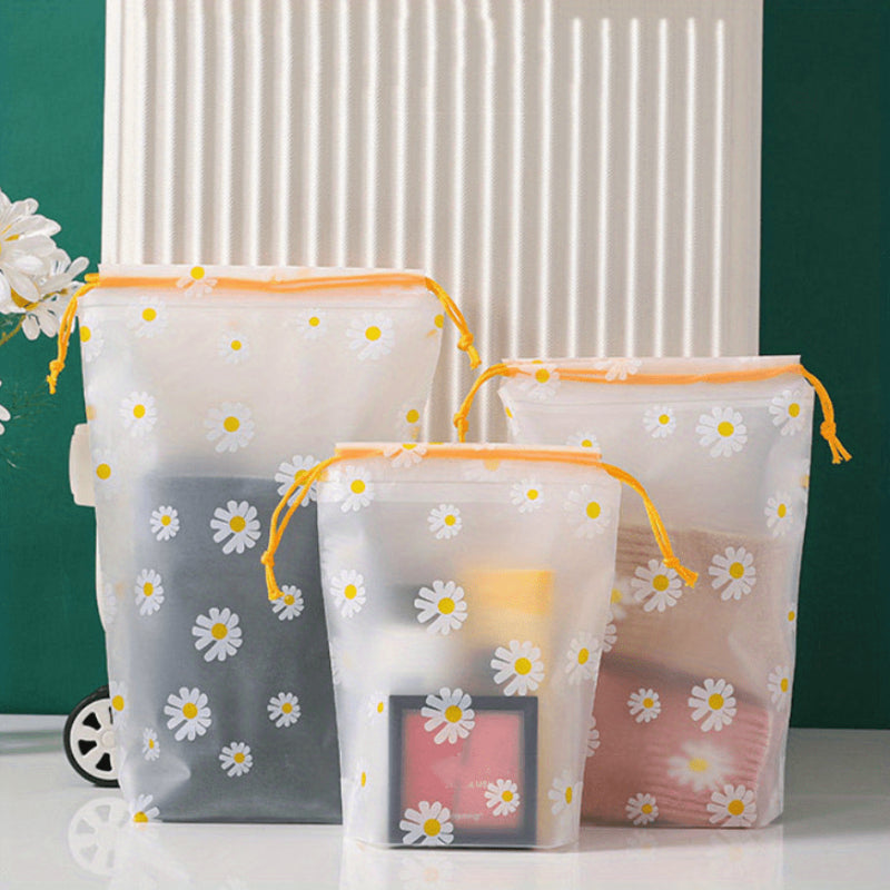 Drawstring Storage Bag Transparent Waterproof Makeup Pouch