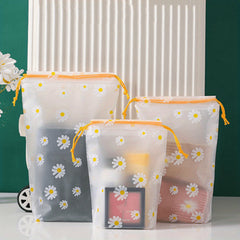 Drawstring Storage Bag Transparent Waterproof Makeup Pouch