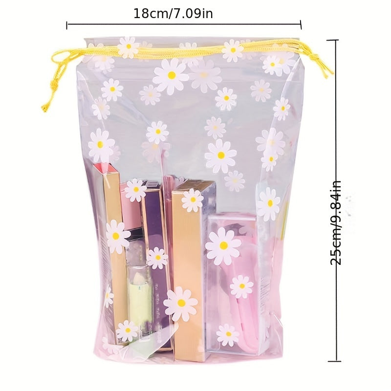 Drawstring Storage Bag Transparent Waterproof Makeup Pouch