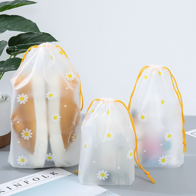 Drawstring Storage Bag Transparent Waterproof Makeup Pouch