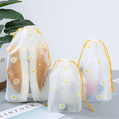Drawstring Storage Bag Transparent Waterproof Makeup Pouch