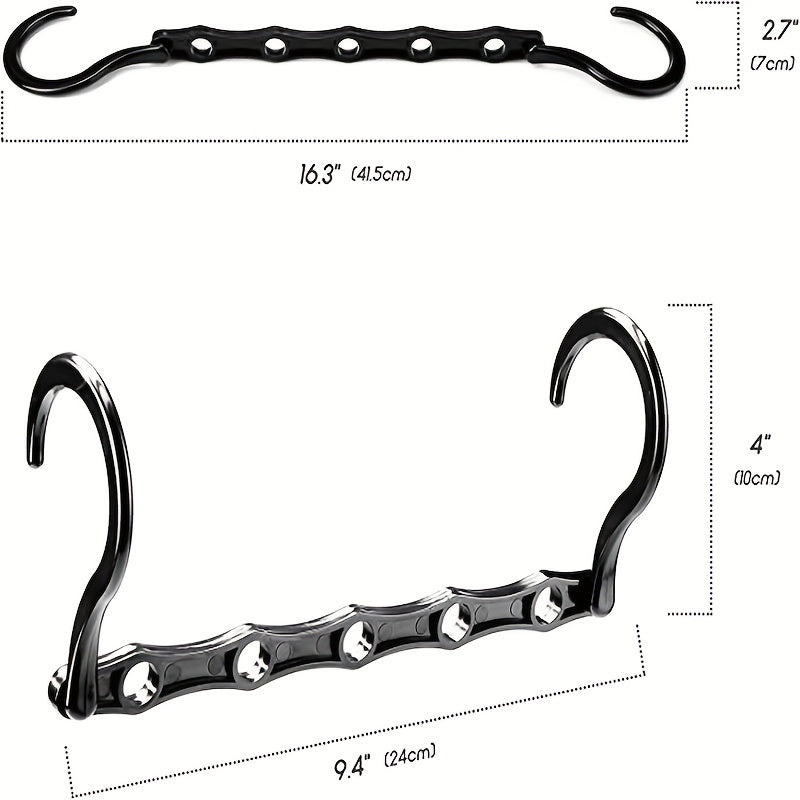 6pcs Magic Hangers Space Saving Plastic Hangers For Clothes Storage