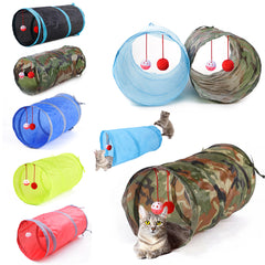 Funny Cat Tunnel 2 Holes Foldable Pet Toy