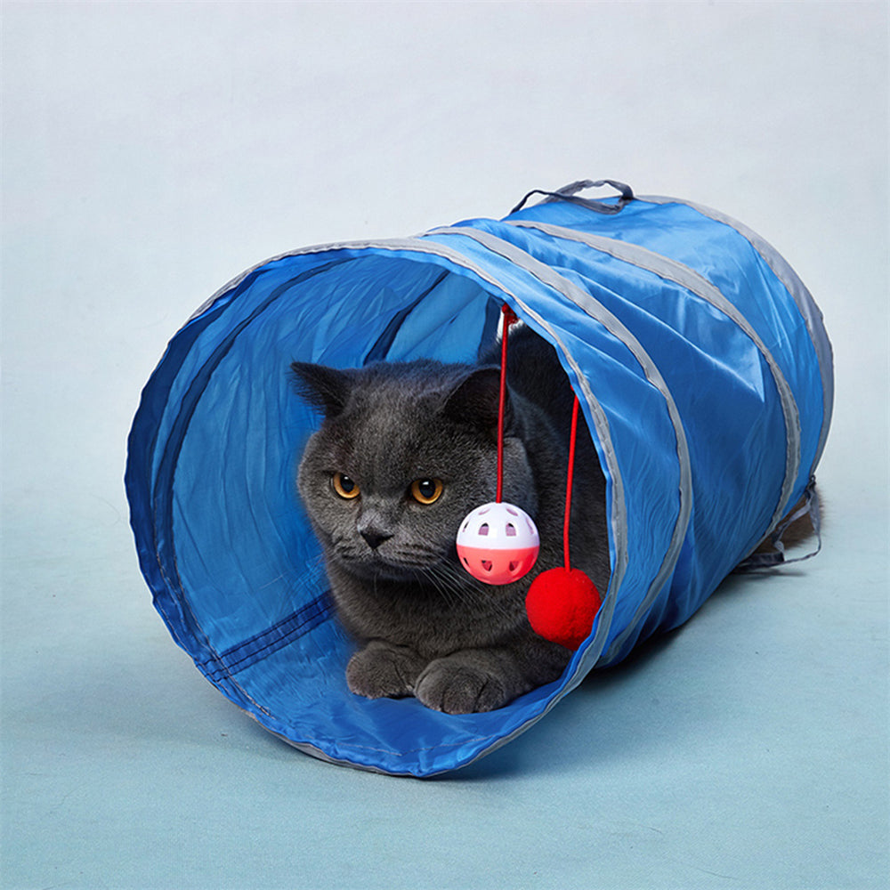 Funny Cat Tunnel 2 Holes Foldable Pet Toy