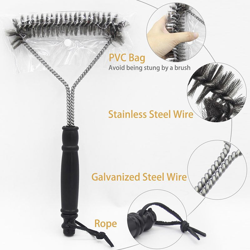 BBQ Grill Cleaning Brush Stainless Steel Bristles