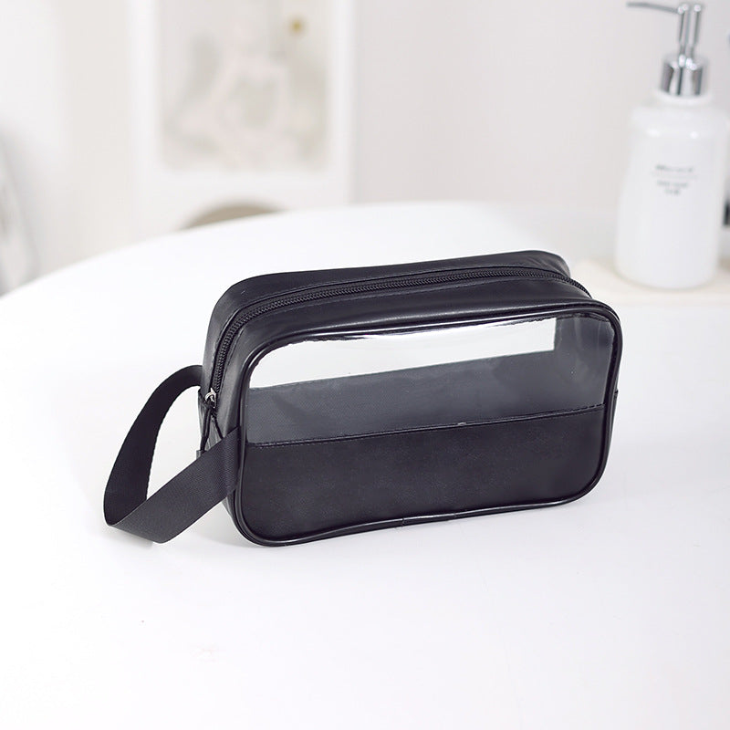 3pcs Clear Square Cosmetic Bag Set Waterproof Makeup Storage Organizer