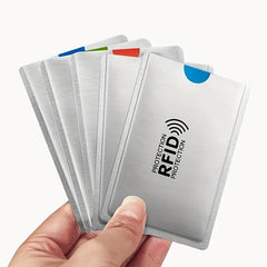 5Pcs RFID Aluminum Foil Anti-theft Bank IC Card Sleeve