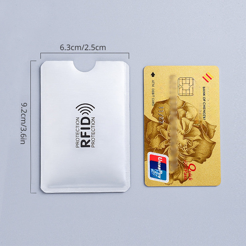5Pcs RFID Aluminum Foil Anti-theft Bank IC Card Sleeve