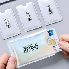 5Pcs RFID Aluminum Foil Anti-theft Bank IC Card Sleeve